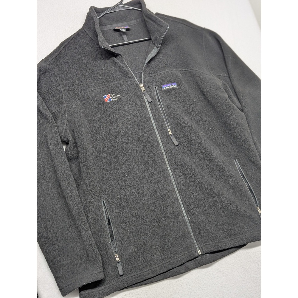 Patagonia Mens Synchilla Full Zip Fleece Jacket Black XL First Citizens Bank